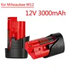 Batterie pour outils sans fil Milwaukee 12V 3Ah compatible avec Milwaukee M12 XC 48 11 2410