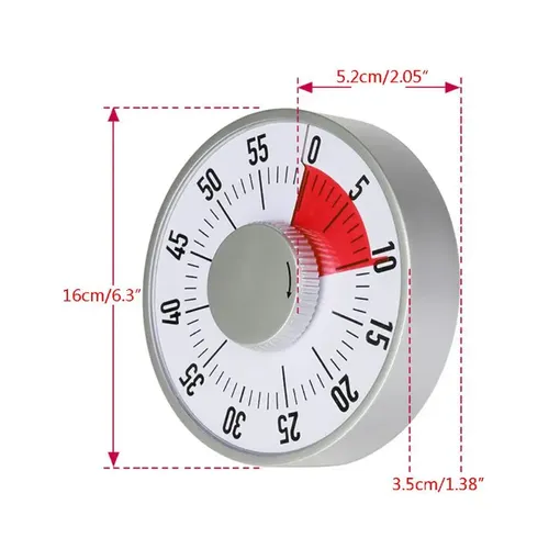 Magnet in runder Form für Zeiterinnerung 60 Minuten Küchenerinnerungen Countdown Alar