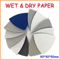 Papier de verre floqué triangulaire 10 pièces papier de polissage abrasif humide et sec grain 800