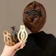 Einfache gefrostete hohle Haarnadel Pferdes chwanz Bananen clip Stirnband für Frauen Strass Stern