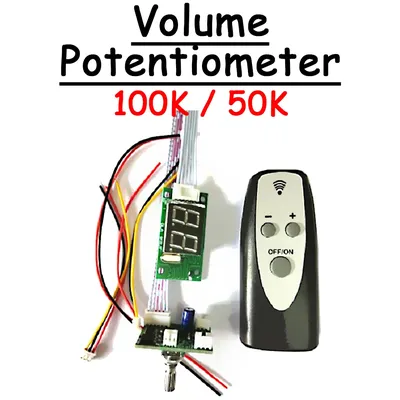 100k/50k Doppel-Digital potentiometer Fernbedienung Lautstärke ton LED-Anzeige Image