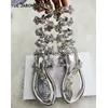 YUE JABON Plus größe 43 Luxuriöse gladiator frauen Flache Sandalen Schlange Punk Strass Flache Ferse Frauen Sandalen Hochzeit schuhe
