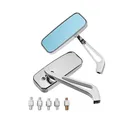 8mm/10mm Specchietto laterale universale Accessori per moto Manubrio per moto Specchietti retrovisori Rettangolo Nero Quadrato Fumo Blu Vetro