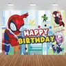 Spidey fondale Banner Spidey decorazioni per feste di compleanno Cartoon Superhero Hulk Spiderman
