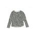 Crewcuts Long Sleeve T-Shirt: Ivory Leopard Print Tops - Kids Girl's Size 10