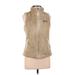 Patagonia Faux Fur Vest: Gold Jackets & Outerwear - Women's Size Medium