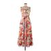 ALEXIS for Target Casual Dress - Maxi: Orange Tropical Dresses - Women's Size Small