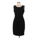Calvin Klein Casual Dress - Sheath: Black Solid Dresses - Women's Size 8