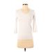 Calvin Klein Performance 3/4 Sleeve Top Ivory V Neck Tops - Women's Size Small