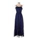 Express Casual Dress - Maxi: Blue Dresses - Women's Size X-Small