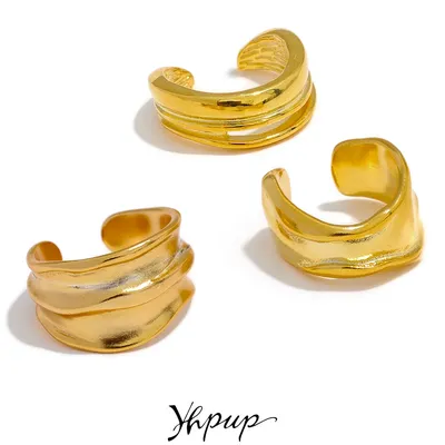 Yhpup 1PC Sterling Silver 925 Ear Bones Jewelry for Women Stylish Small Geometric Non-Piercing