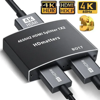 HDMI Splitter 4K 60Hz/30Hz Splitter HDMI 2.0 adaptador 4K HDMI video splitter Switch HDMI