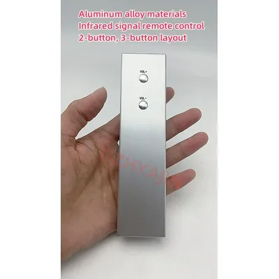 Aluminum alloy material infrared signal learning remote control, 2-button, 3-button layout, simple