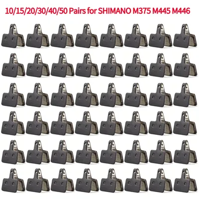 10/15/20/30/40/50 Pairs MTB Road Bicycle Disc Brake Pads for SHIMANO M375 M445 M446 Resin