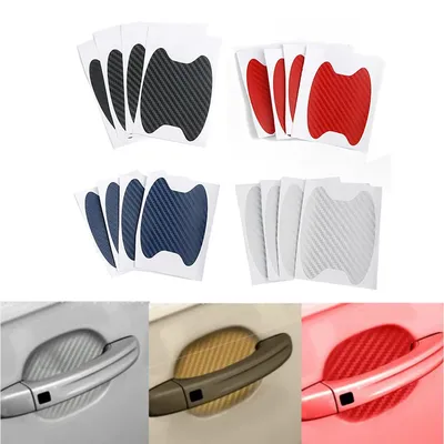 Car Stickers Door Handle Anti Scratch Resistant Cover Carbon Fiber Protector Exterior Accessories