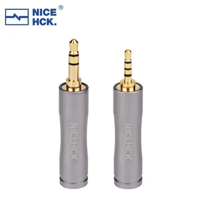 NiceHCK Gold-plated Pure Copper 4.4mm Female to 3.5mm 2.5mm HIFI Audio Converter Jack Aluminum