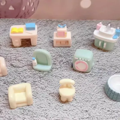 100pcs Resin Micro Landscape Electric Appliance Furniture Washing Machine Bathtub Dollhouse
