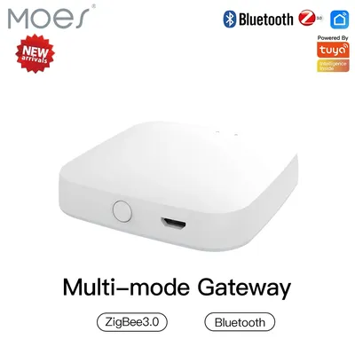 MOES New Multi-mode Smart Gateway ZigBee Bluetooth Mesh Hub Work with Tuya Smart App Voice Control