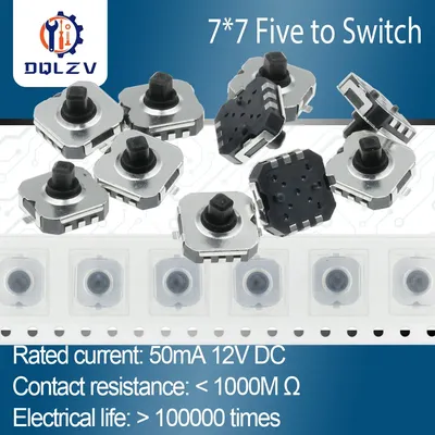 SKRHABE010 5 way direction SMD tact switch Push button joystick in multi 7x7,7*7*5mm Handy Phone