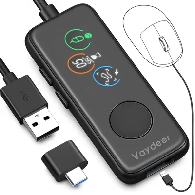 Fully Automatic Mouse Jiggler 100% Absolutely Undetectable USB Mouse Mover with HD Screen, Countdown