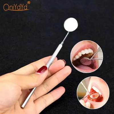 1pc Stainless Steel Dental Oral Mirror Eyelash Extension Teeth Whitening Cleaning Tool Makeup Tool