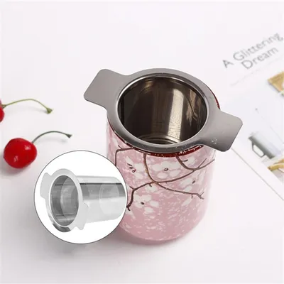 High Quality Tea Infuser Stainless Steel Coffee Tea Strainer Grid Binaural Net Leak Tea Mesh Tea
