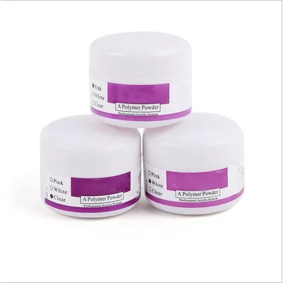 15g Clear Pink White 3 Colors Acrylic Powder Crystal Nail Manicure Tips Nail Art 3D Decoration