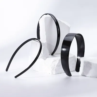 1 Piece Simple Women Headbands Fashion Head Band for Girls Solid Black Color Casual Hair