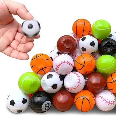 34PCS Mini Fidget Spinner Return Sports Soccer Balls Basketball Table Tennis Mix Toys Gifts for Kids