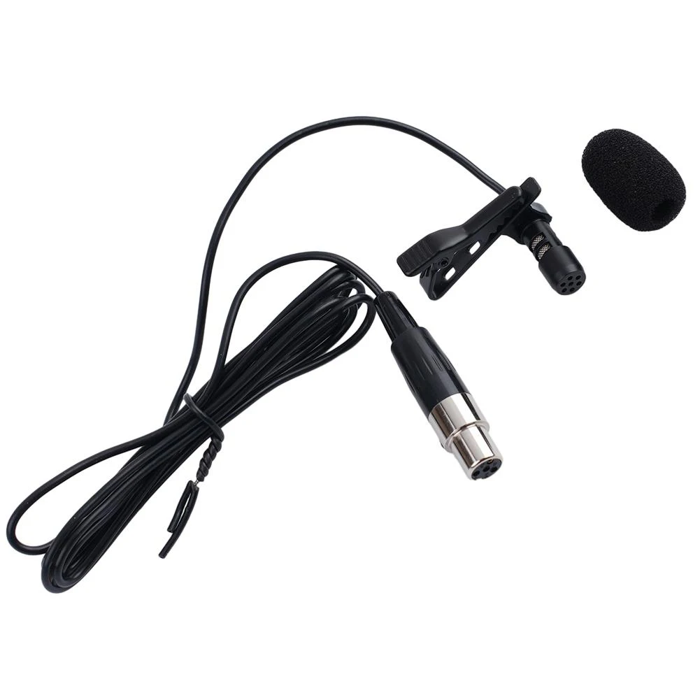 Lapel Lavalier Microphone 4 Pin Mini XLR TA4F Plug For Shure Wireless Cardioid Clip-on Lavalier Microphone For Conference Speech