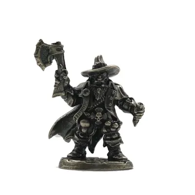 1PC Dwarf Legion Axe Soldiers Models Toy Figurines Miniatures Metal Copper Mens Gifts Desktop