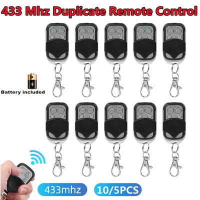 10/5PCS Smart Copy Duplicator 433mhz Remote Control 4 Button Electric Garage Door Gate Remote
