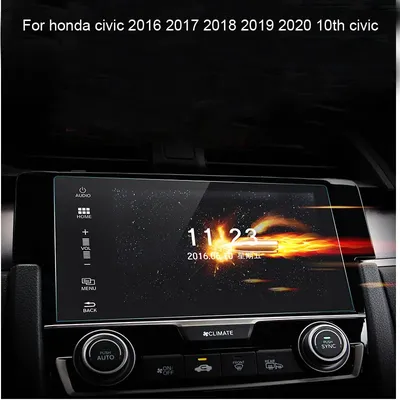 Car GPS Navigation Screen Tempered Steel Protective Film For Honda Civic 10th 2016-2019 Control of