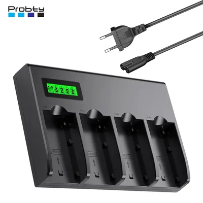 4-Channel Battery Charger with LCD Display for Sony NP-F970, NP-F960, NP-F770, NP-F750, NP-F570,