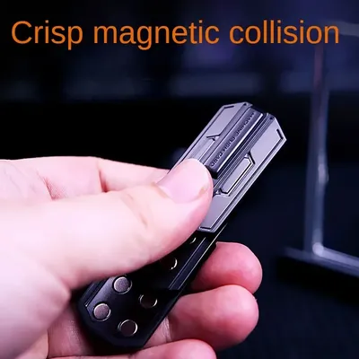 Fingertip Fidget Toys Luminous Slider Magnetic Haptic EDC Clicker Metal Hand Spinner ADHD Tool