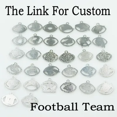Football Charm 20pcs/lot Custom Football Sport Hanging Dangle Charms DIY Bracelet&Bangles Jewelry