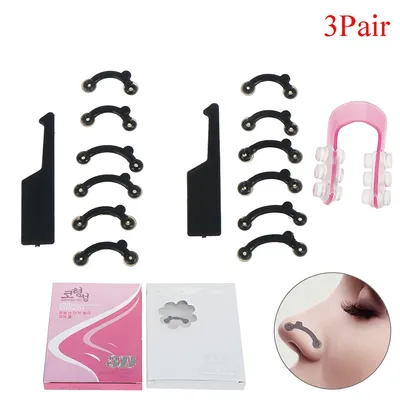 6Pcs/Set Beauty Nose Up Lifting Bridge Shaper Massage Tool No Pain Nose Shaping Clip Clipper Women