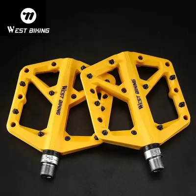 WEST BIKING Ultralight Nylon Bicycle Pedals Moutain Bike Pedals 2 Sealed Bearings Non-Slip