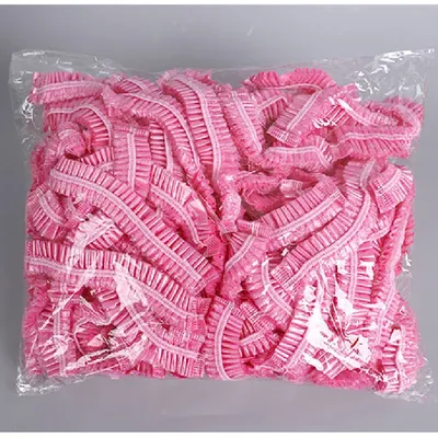 50/pcs/set Disposable Plastic Shower Hair Cap Women Waterproof Pink Spa Salon Hotel Hair Dye Elastic