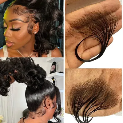 2-10pcs Transparent Lace Baby Hair Edge Stripes Human Hair Invisible More Natural Hairline for Women