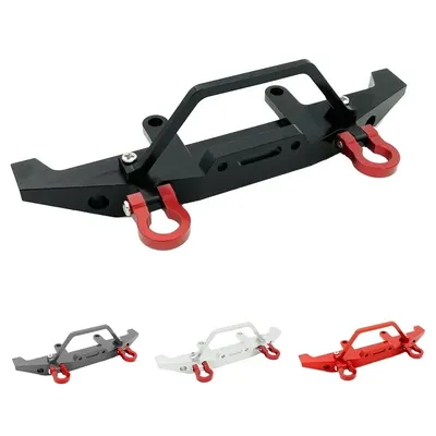 WPL C14 C24 C24-1 Metal Front Bumper with Tow Hook 1/16 RC Car Upgrades Parts Accessories