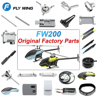 FLYWING FW200 RC Helicopter Parts Original Factory Battery Install Plate Tail Blade Strap Canopy