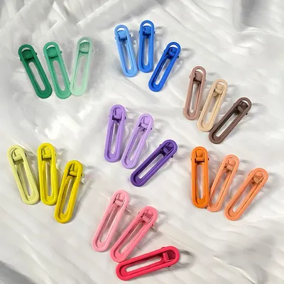 3pcs/set Gradient Alloy Hairpins For Women Girls Sweet Hair Decorate Bangs Holder Hair Clips
