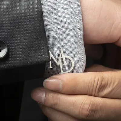 Tangula Custom Initials Cufflinks for Groom Stainless Steel Men's Letters Cufflinks Personalized