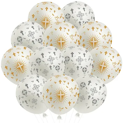 36Pcs Cross Bless Balloons Kit for Christening Party Decoration 12 inch latex Les Ballons Baptism