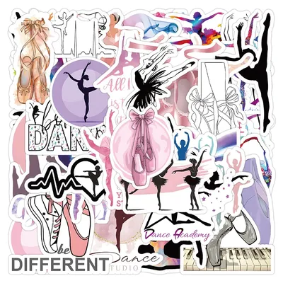 10/30/53PCS Art Dance Ballet Cartoon Sticker DIY Phone Laptop Luggage Skateboard Graffiti Decals Fun
