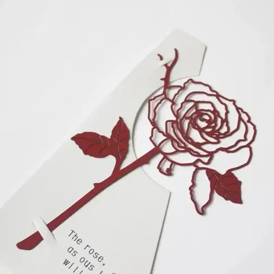 Rose Bookmark Metal Hollow Delicate Book Marks for Men Women Adults Gifts Books Paper Office