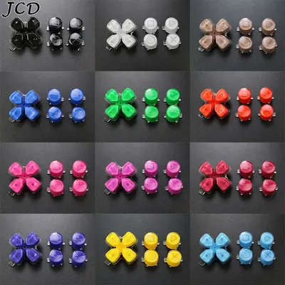 JCD For PS5 Controller Gamepad D-Pad A B X Y Cross Crystal Button Replacement Direction Function