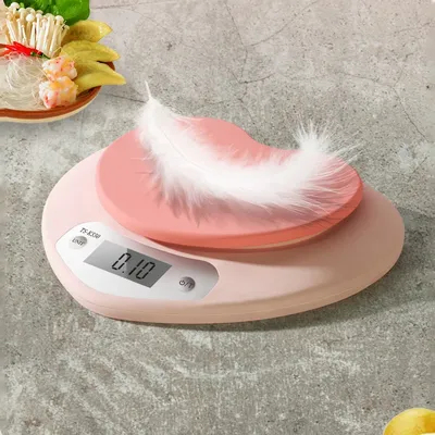Multi-Function Kitchen Baking Scale Pink Heart-shaped Portable High-Precision Digital Scale 5kg/1g