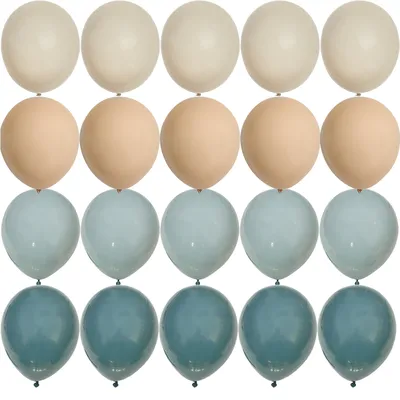 15/20PCS 10inch Vintage Blue Series Balloon Set for Wedding Happy Birthday Anniversary Party